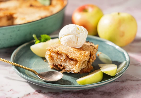 Рецепт «Насыпной яблочный пирог «Три стакана»»