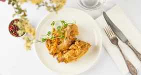 Тушёный кролик в&nbsp;сметане