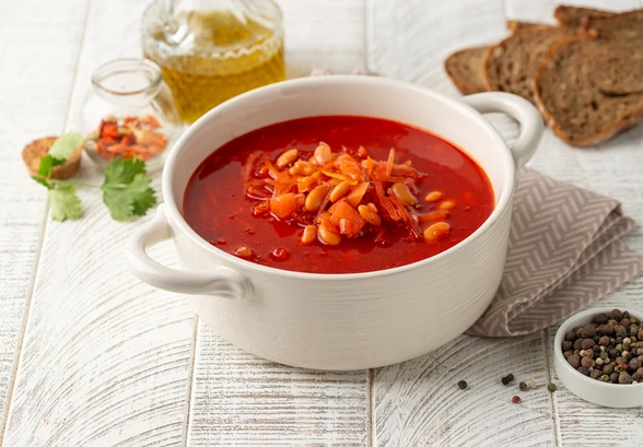 Рецепт «Постный борщ с&nbsp;фасолью»