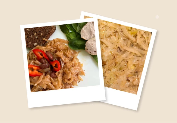 Рецепт «Тушёная капуста с&nbsp;фасолью»